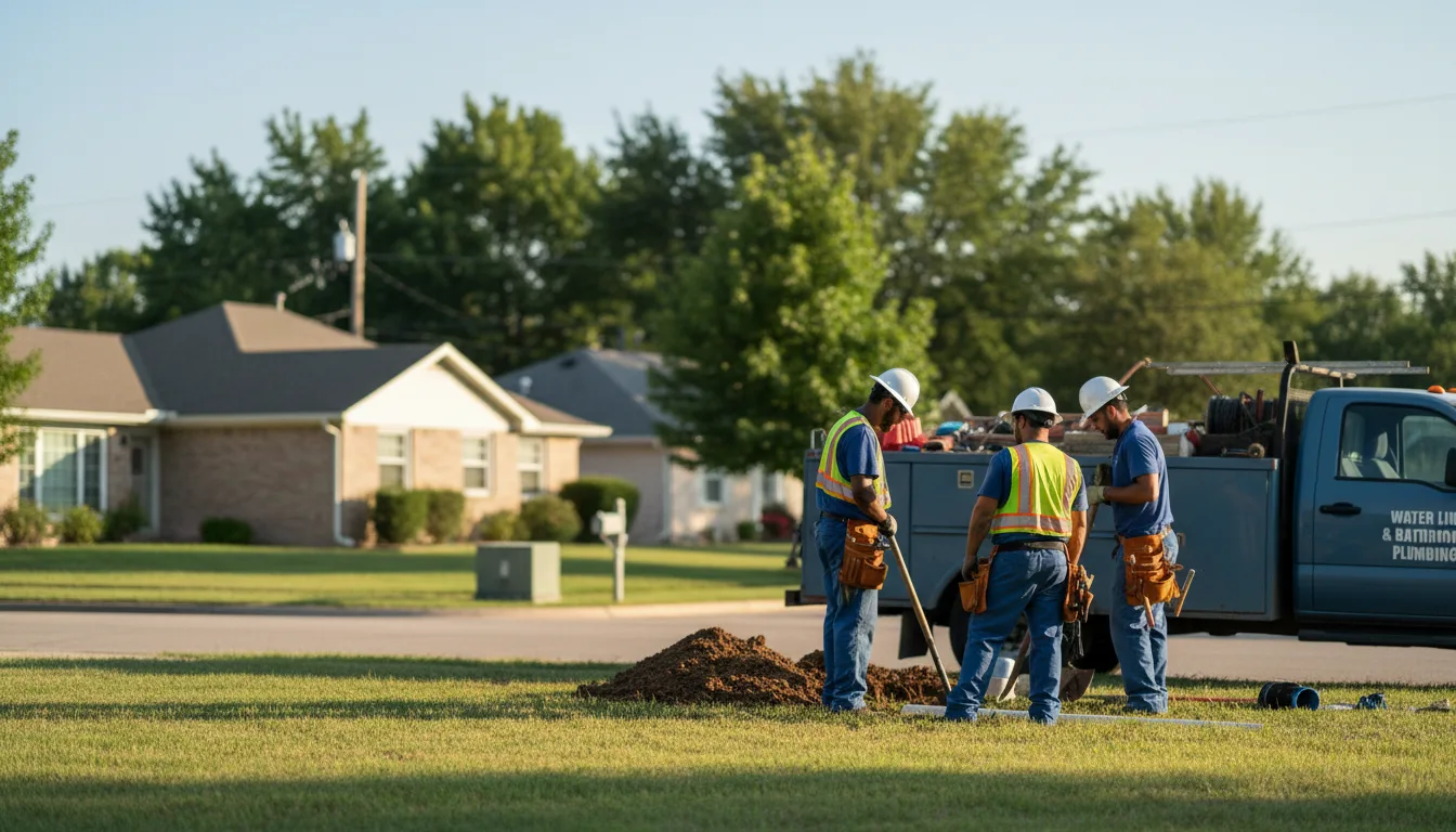 Residential water line and bathroom plumbing service in Weston, OH